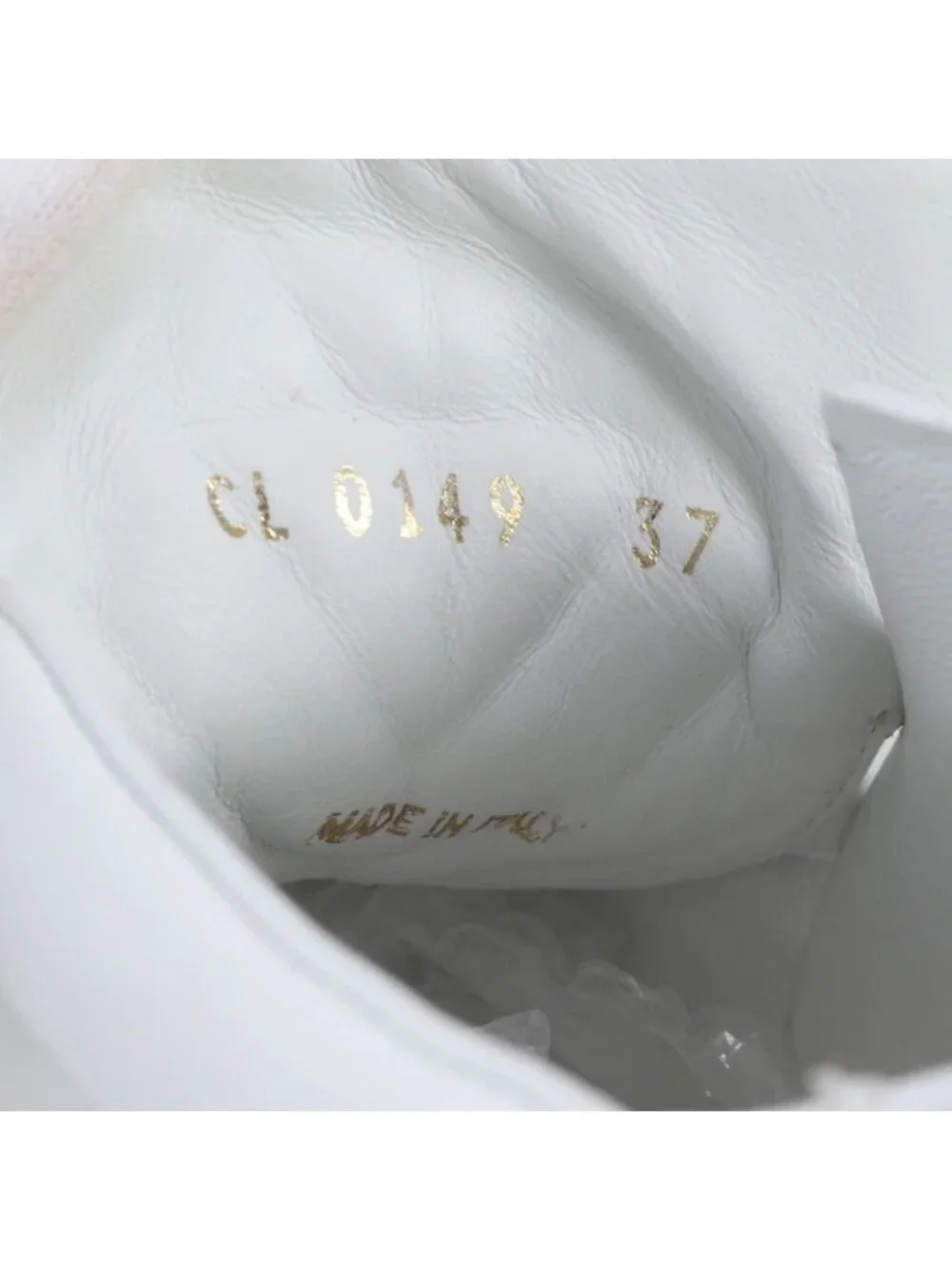 Louis Vuitton Stella Line Leather Sneakers High Cut Lace Up Shoes 37 Ree - Picture 8 of 8